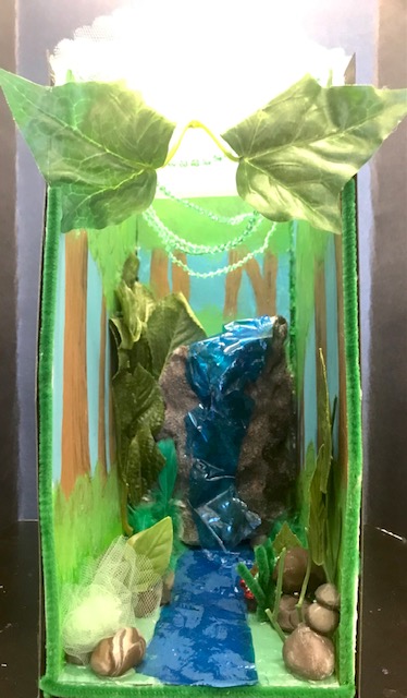 PawlingCSD3's tweet photo. Pawling HS students in Mrs. Pinelli's Studio Art class designed &amp; constructed "Book Nooks" (decorative dioramas based on a literary theme) or "Diminutive Dwellings" (houses in miniature) out of cardboard, foam core board &amp; found materials. https://t.co/QTANRoxNbJ