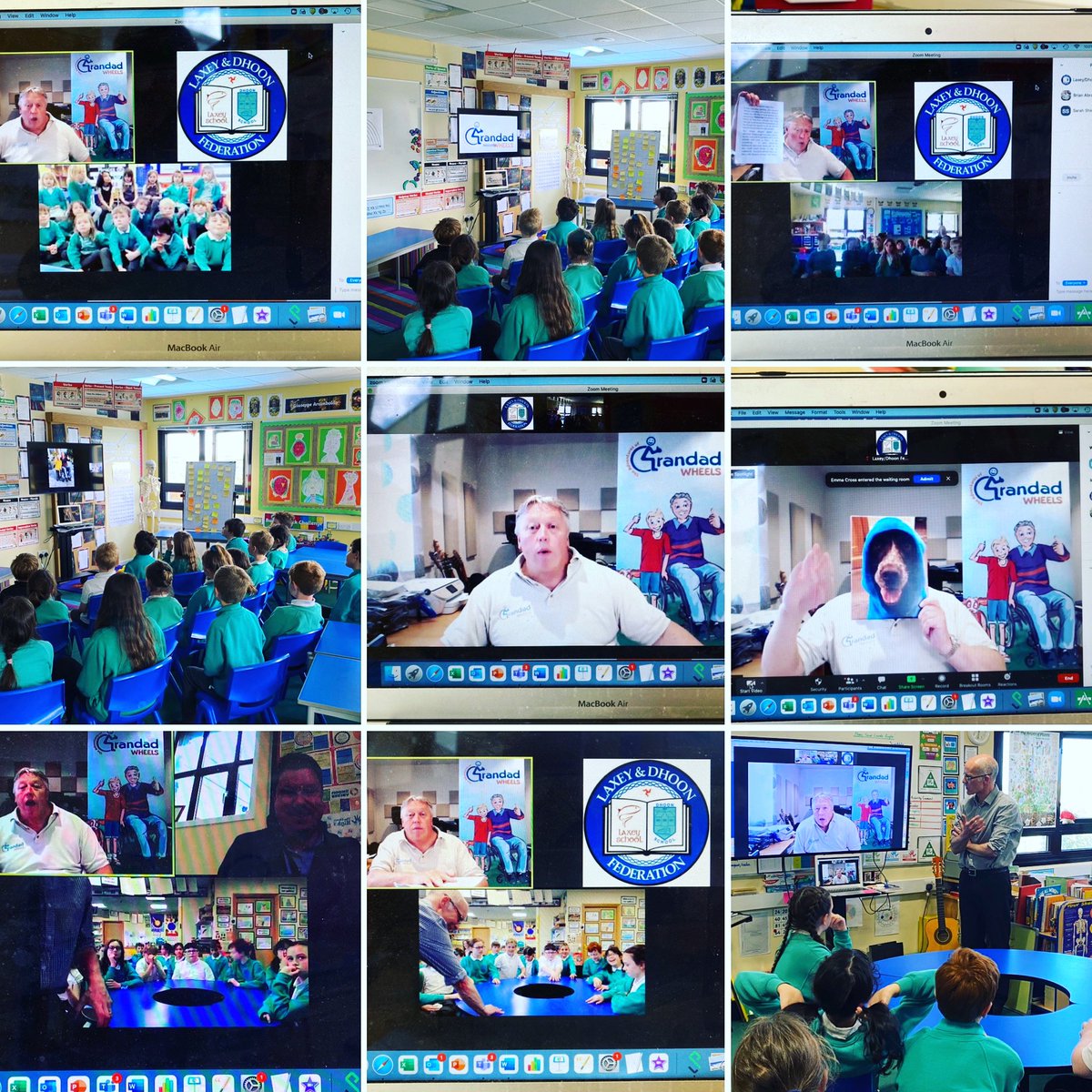 DhoonSchool's tweet photo. The amazing @GrandadWheels made a virtual visit to every class this afternoon sharing important messages about disability, independence & inclusion. The children have also heard a fantastic world exclusive of Grandad Wheelsโ new book! ๐ #ThisIsMeWeek #IsleOfMan ๐คฉ๐งโ๐ฆฝ๐ฎ๐ฒโฌ๏ธ https://t.co/nRI7CznPkk