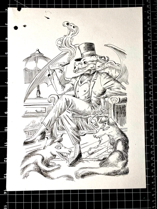 Hello folks! I'm selling this original inked drawing on my shop! One of a kind. 
9 x 12 in on bristol paper
https://t.co/xepY9Xn5Aw 