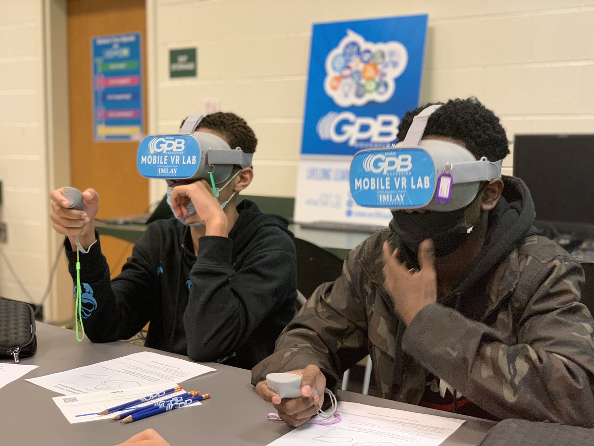GPBeeBozz's tweet photo. Day 2 in the @SMMediaCenter at Stockbridge MS sharing the @GPBEducation #CivilRightsMovement virtual learning journey with #GAStudies students. #GPBatSMS @SMS_HCS #VRinEdu https://t.co/oBRWFr4Mo0