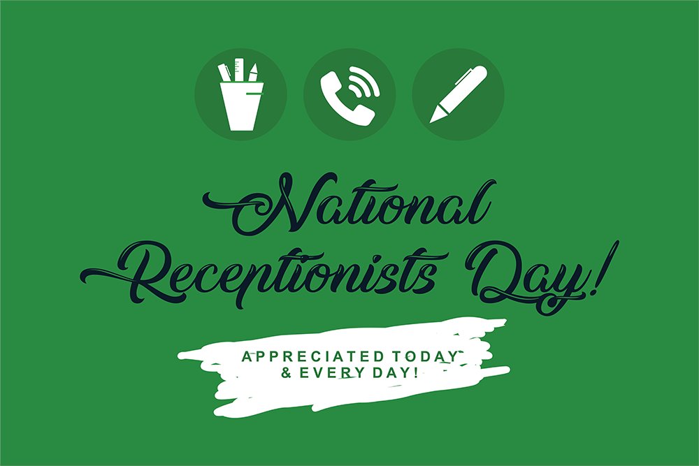 Happy National Receptionists Day! Thank you to our front desk employees for their hard work &amp; professionalism in serving our staff &amp; the community.