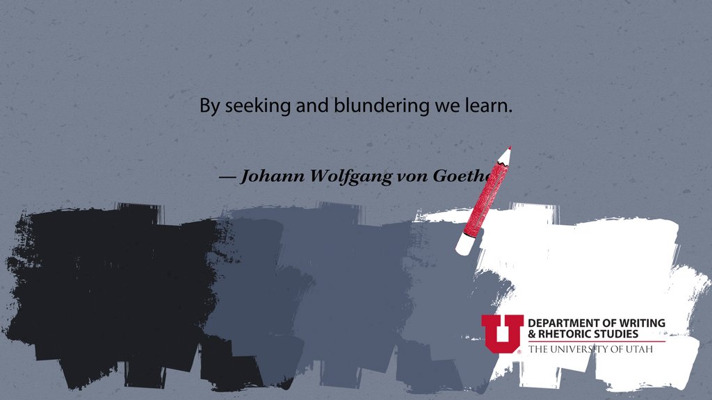 By Seeking And Blundering We Learn