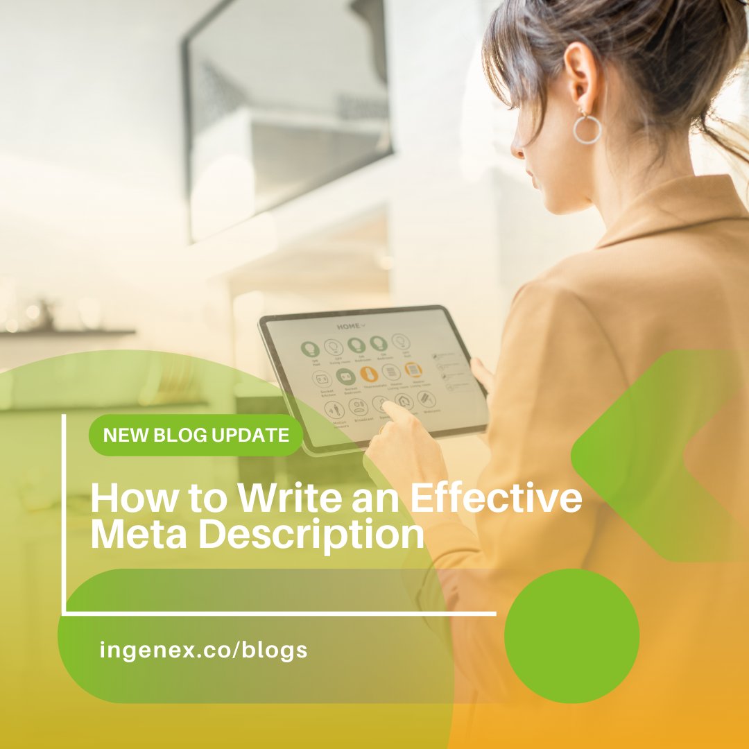 ingenex's tweet photo. 🚨 New Blog Update: "How to Write an Effective Meta Description"

New to digital marketing? Not sure what a meta description is or why they are important? Don't worry, we got you covered. 😉

🌐: https://t.co/OdrpU9XhkA 

#digitalmarketing #metadescriptions #blogposts #howto https://t.co/RPAqPCbEZB