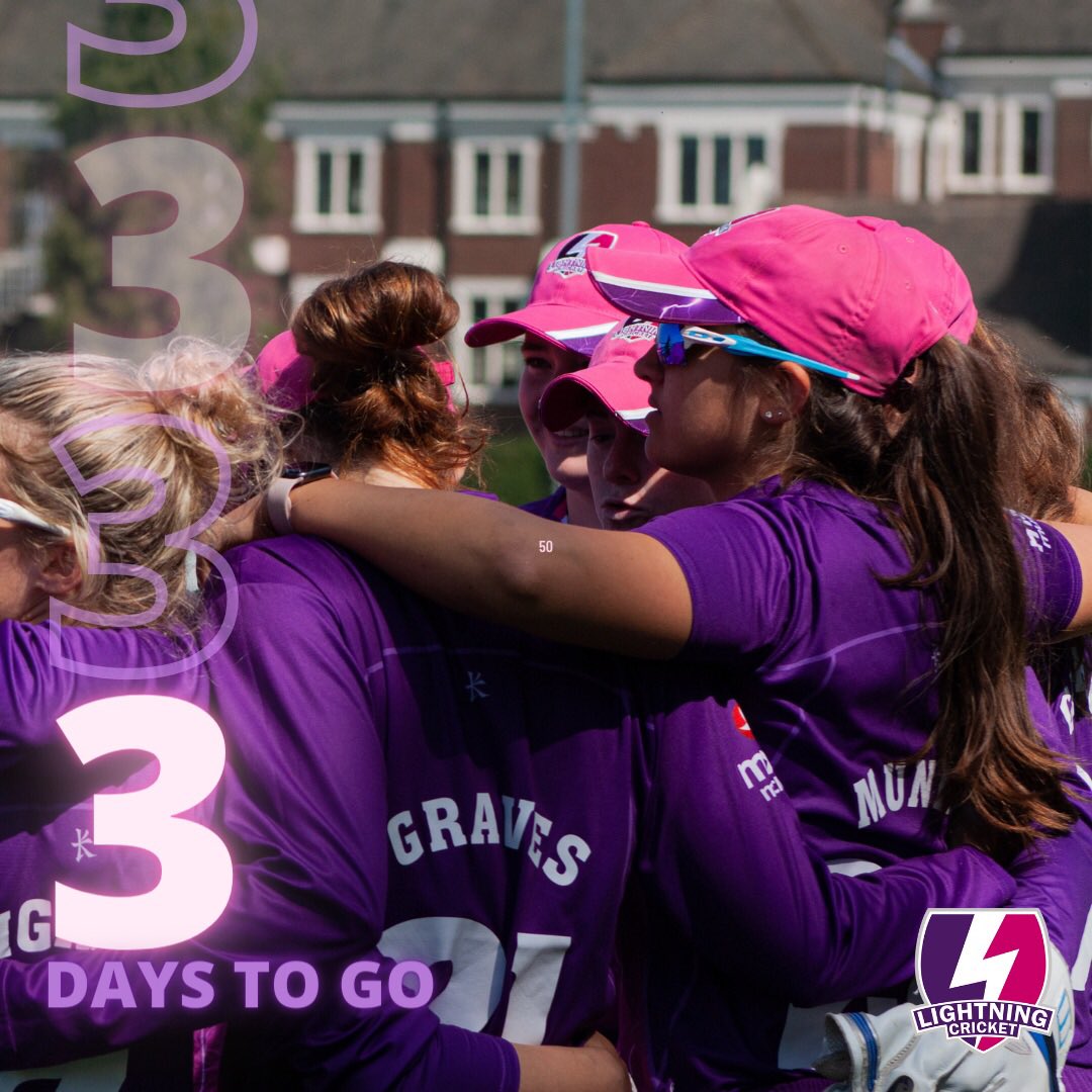 TheBlazeCricket's tweet photo. Only 3 days to gooo until the start of the season 🤩

Join us at Haslegrave, Saturday 14th May at 2.30pm for the first T20 against Diamonds! 

⚡️⚡️⚡️⚡️

#fillthehill
#lightningstrikes https://t.co/OppMMGVhmZ