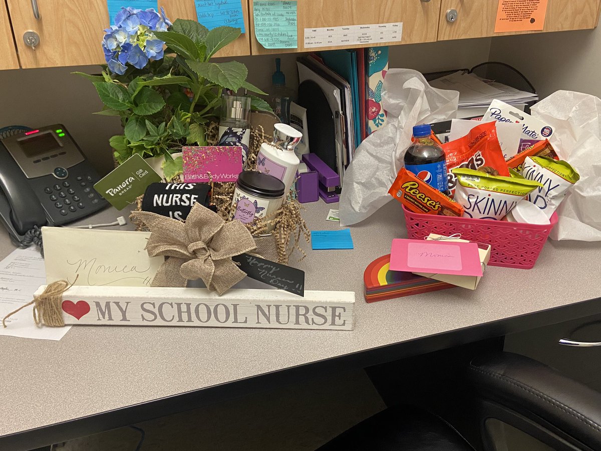watson_BSD's tweet photo. Taking time to celebrate our fabulous school nurse on this day! Thank you Nurse Monica for CARING about our Lombardi Bears! 🐻 #IBBoasting, @lombardibears https://t.co/dEDYSQjXW4