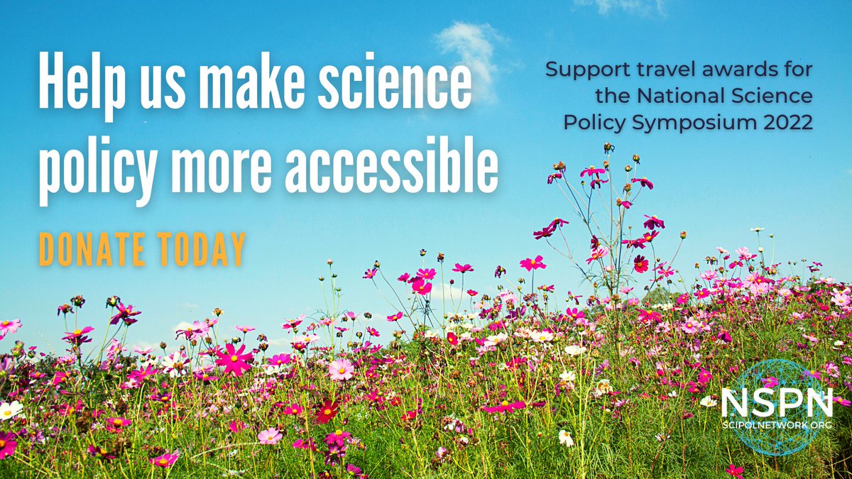 From now until the end of May, funds raised via our spring giving campaign will go towards making opportunities like our symposium open and accessible with scholarships and awards!

bit.ly/SpringSciPol 
(Donate by 5/31 and our advisory board will double your contribution!)