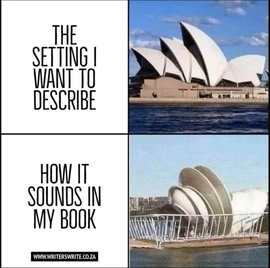 WF_Writers's tweet photo. I mean, it's kind of similar, right? 

#writingproblem #amwriting #writing #description #thestruggleisreal https://t.co/j8xuNe2Eze