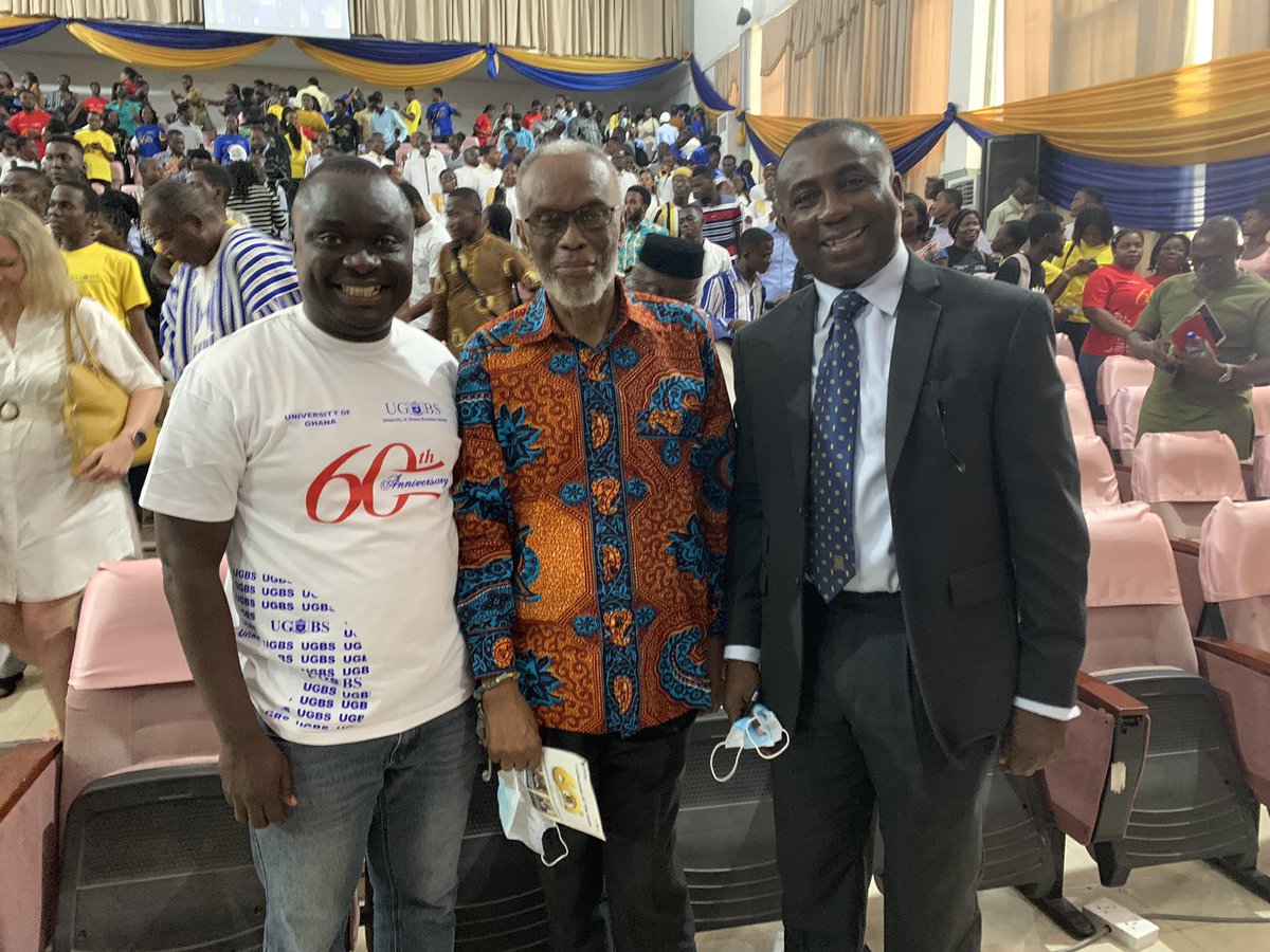 Gacheampong's tweet photo. With Prof Akilakpa Sawyer (Former VC of Legon) &amp; Dr E Adu-Sarkodie (CDH Holdings) at UGBS@60 Launch https://t.co/ZJHfUX8yaZ