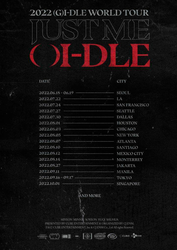 Kmagazinemx's tweet photo. #Kpop
¡Esto no es un simulacro! #GIDLE anunció las fechas y ciudades par su tour mundial 🌎 #JUSTMADE 🔫 y sí, ¡México y Monterrey bailarán al ritmo de las canciones de la girlband! 🤯
#NEVERLAND, ¿listos para este gran concierto? https://t.co/0fn7qmivIA
