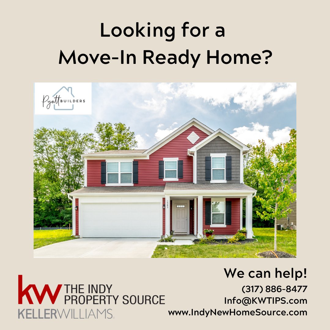 indypropsource's tweet photo. Looking for a Move-in Ready New Home? We are ready to help you now at (317)886-8477 or Info@KWTips.com. #NewConstruction #MoveInReady #PyattBuilders #Realtor #realestateagent https://t.co/sjuYe8Osk5 https://t.co/86fvxUleQ4