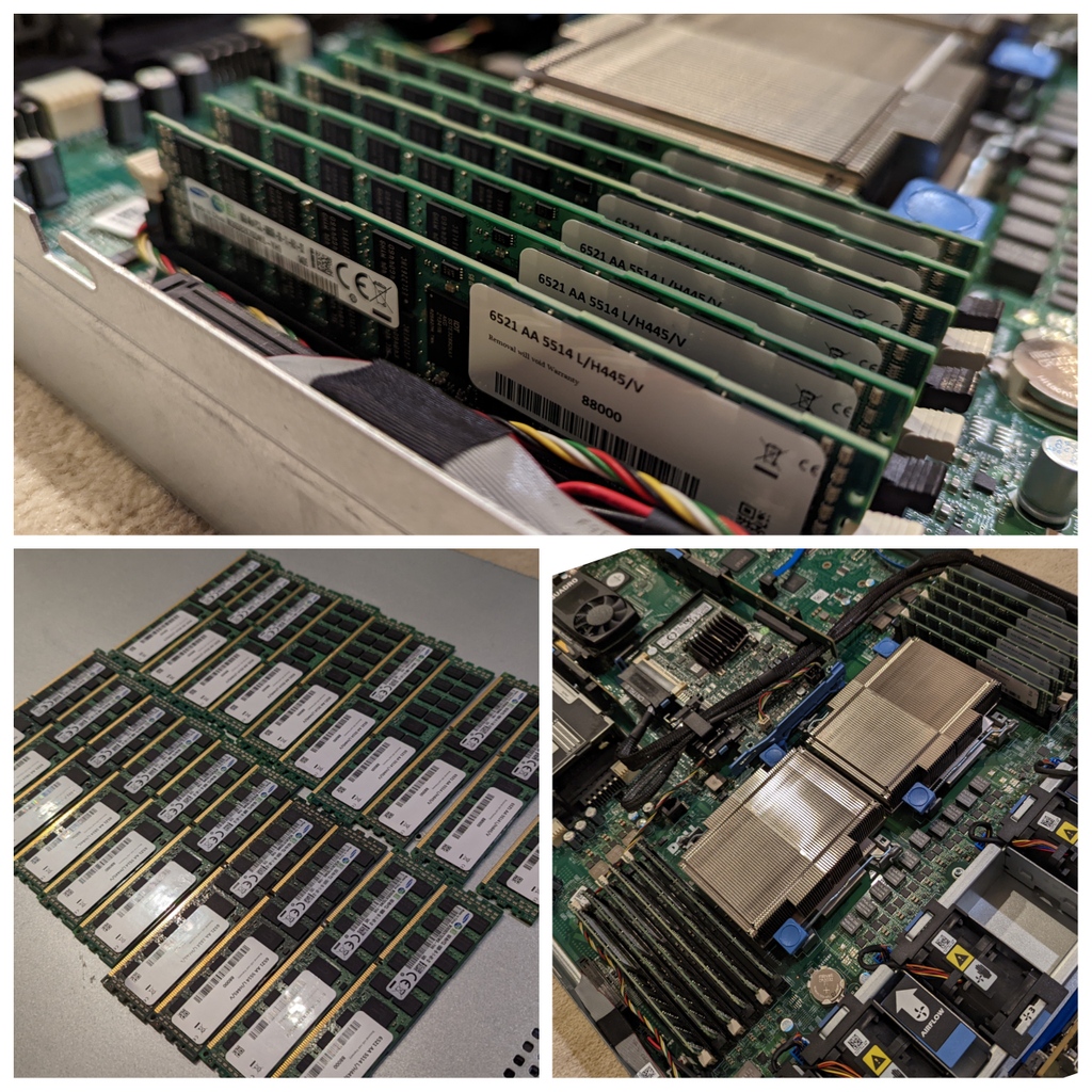 richardyoo's tweet photo. #upgrading #homelab #computenodes with more #ram 💻💿🖥🔌⚡ #xcpng #vm #docker #containers #network #cabling #internet #datacenter #cabling #rackserver #server #serverlife #servingfromhome #linux https://t.co/YrJnBt3XEE