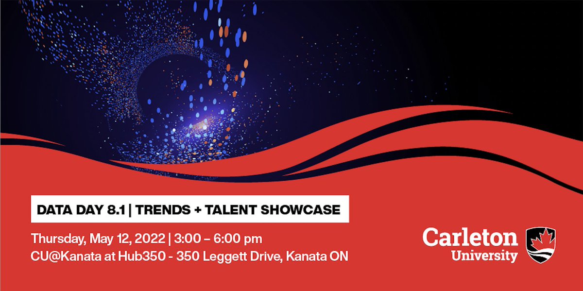 Hub350's tweet image. Happening tomorrow at Hub350: @Carleton_U&apos;s Data Day 8.1: Emerging Trends and Talent Showcase.

If you are looking to build your talent pipeline and recruit highly capable data analytics professionals, this is the perfect opportunity for you. @CUinKanata

science.carleton.ca/showcase-regis…