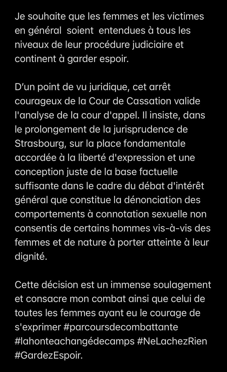 LettreAudio's tweet photo. Communiqué de presse ici : 
Sandra Muller gagne son pourvoi et fait  jurisprudence avec #BalanceTonPorc 
La @Courdecassation vient de
rejeter le pourvoi intenté par
Eric Brion et donc de confirmer
l'arrêt historique qu'avait prononcé la
Cour d'Appel dans …https://t.co/nJesz2HwSe https://t.co/kVowcvwja6