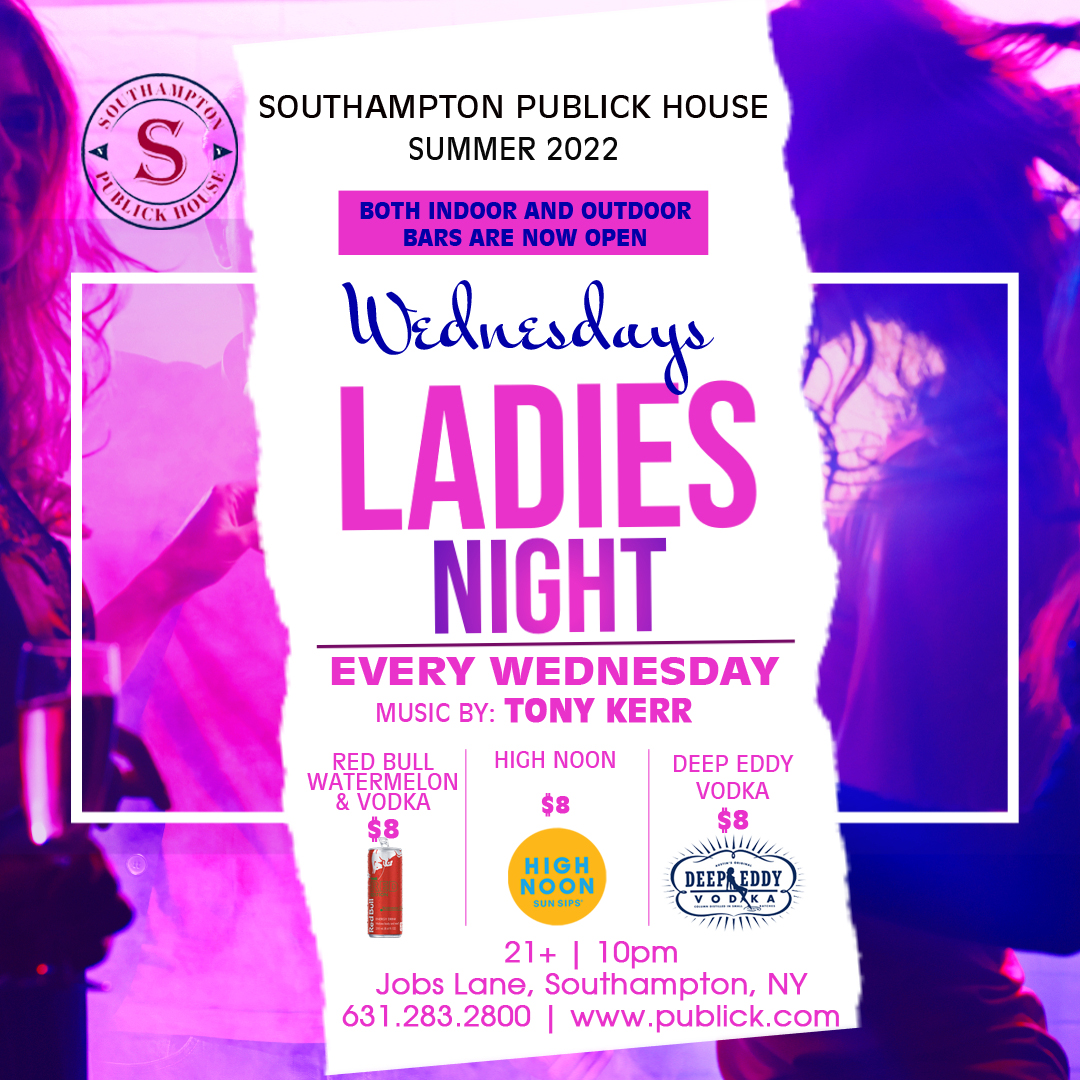 Wednesdays are #LadiesNight at Southampton Publick House! Grab your gals and head on over!
.
.
.
#SPH #SouthamptonPublickHouse #Hamptons #SouthamptonNY #LongIslandNY #VisitNewYork #NYEats #EatLocal #LongIsland #EatLongIsland #NYFoodie #Foodie #NYLocal