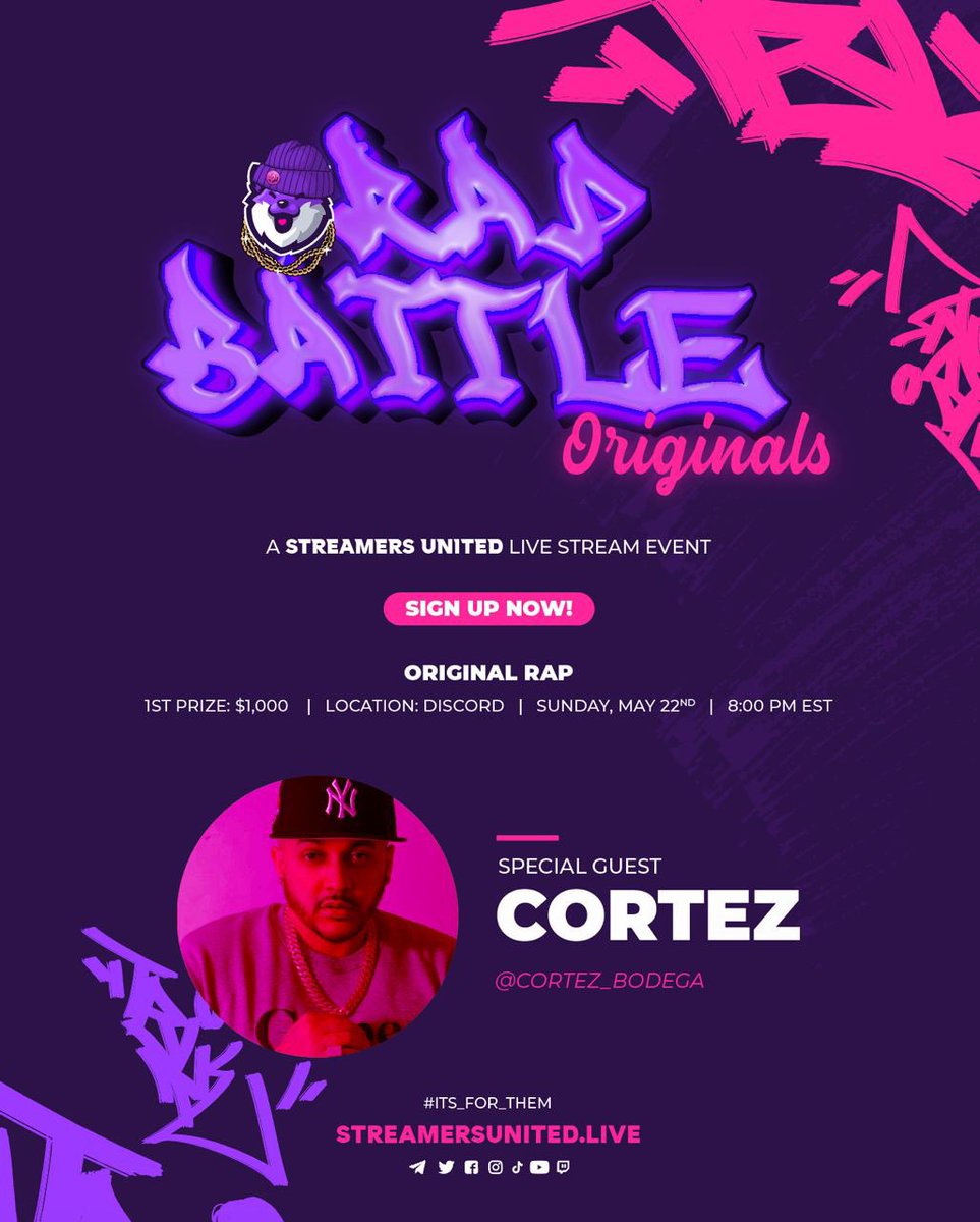 cortez_bodega's tweet photo. (Pt.1) Ok so I dunno if y’all know but I’ve teamed with @streamersulive to give away cash incentives every episode for artists on Twitch. I gave away 2k in cash last week to the best freestyler! On May 22nd I’ll be looking for the best song writer over a beat. (Continue…) https://t.co/FFpM3VZLbi