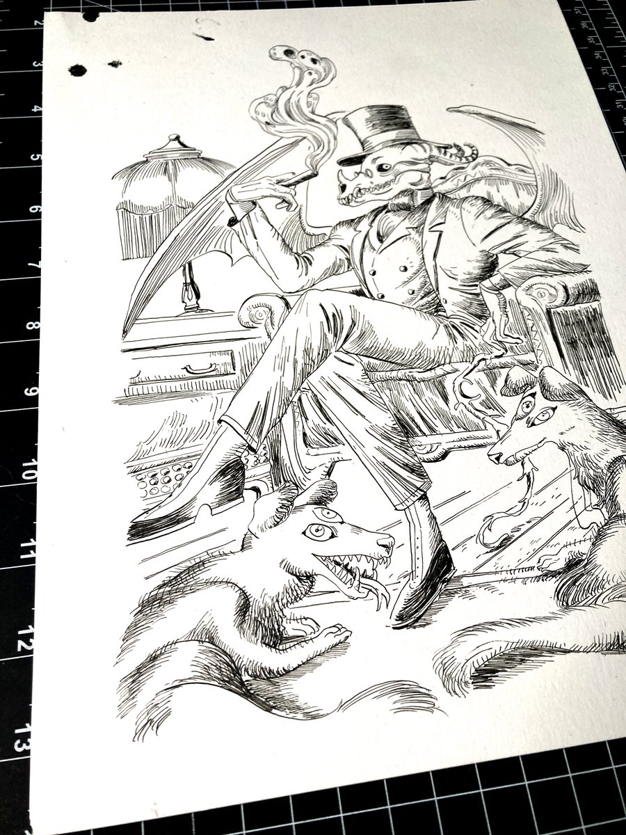 Hello folks! I'm selling this original inked drawing on my shop! One of a kind. 
9 x 12 in on bristol paper
https://t.co/xepY9Xn5Aw 