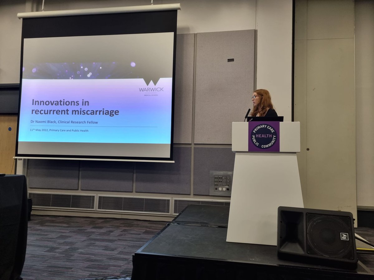 Naomi_C_Black's tweet photo. First foray into #medicaltwitter. Very privileged to speak at the @PrimaryCareShow about innovations in recurrent miscarriage #primarycare2022 https://t.co/6cJqxeGuPr