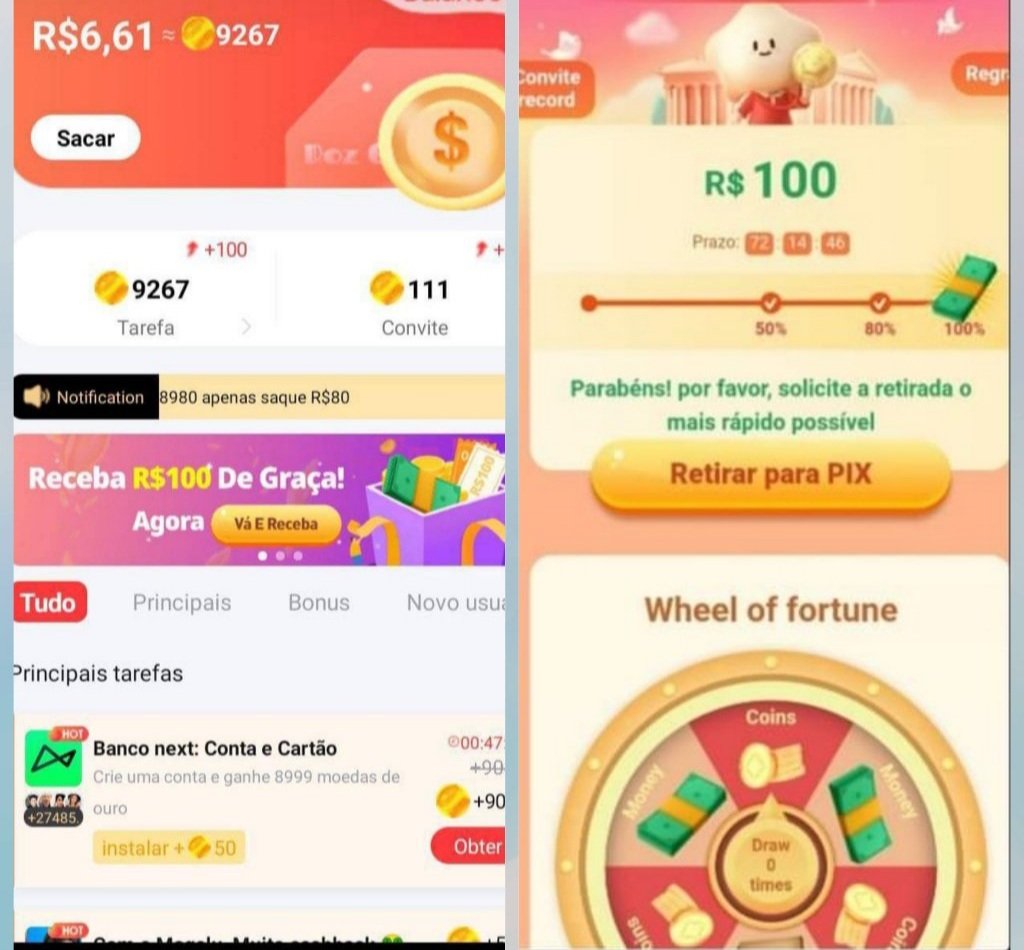 App do momento,paga pra fazer tarefas dentro do App!
Vc ainda pode ganhar 100 pra girar  a roleta...Com esse link vc já ganha pontos.
best.cashem.xyz/share/bbede1-0…