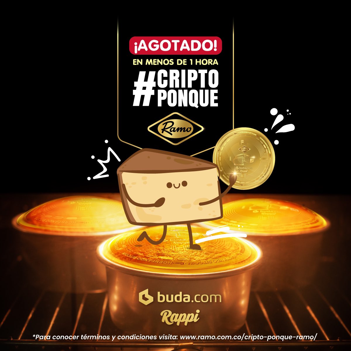 RamoColombia's tweet photo. Agotada la primera edición de #CriptoPonque en menos de una hora, próximamente más noticias para l@s que no alcanzaron ✌🏽☺️ https://t.co/PQpEWsONFU