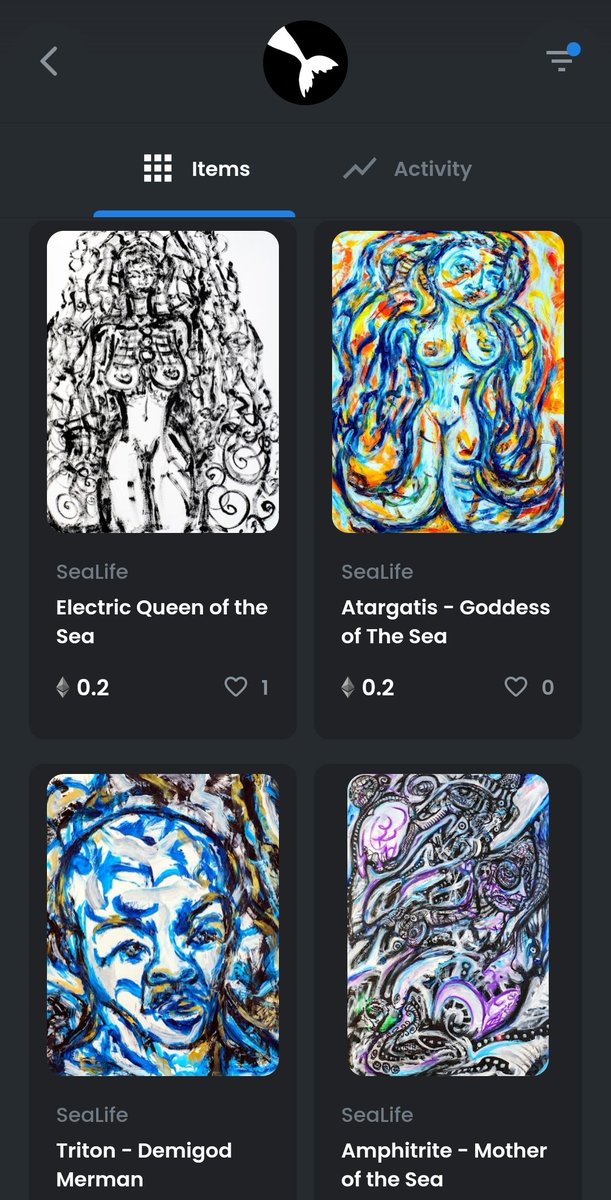 _sarkism's tweet photo. I'm new to NFTs and have been making art all my life. My first collection is SeaLife on @opensea Each HD piece comes w. Love, a story &amp; more! Floor price is .2ETH 
Just sold my first NFT! Shoutout to @nomadblvd ♥️ #artcommunity #nftartist #nftcommunity 

https://t.co/KsOqns8oMT https://t.co/f5cgdTl4DJ