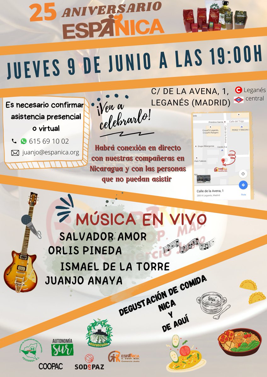 ESPANICA1's tweet photo. Cumplimos 25 años! Y lo vamos a celebrar el 9 de Junio. 25 años de colaborar y fortalecer un movimiento alternativo de consumo responsable y apoyando para cambiar los modelos productivos que han ido destruyendo el medio ambiente.
https://t.co/kojkgX5PcE https://t.co/RjDr3SRaCb