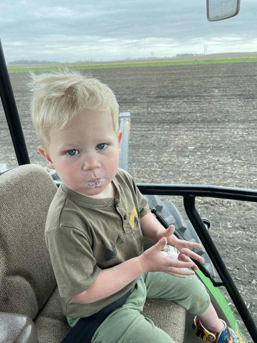 Powdered donuts and planting corn