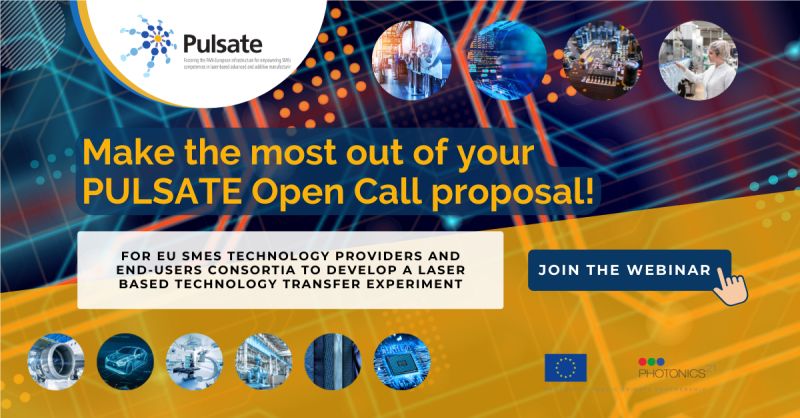 aimenct's tweet photo. 📣 #LBAAM Innovators! Learn how @pulsateeu, led by #aimenct, support the laser-based technology projects.
Join the Webinar: All you need to know about Open Call for Technology Transfer Experiments on May 13th at 11am➡️https://t.co/tYWn7eim53
#aimenresearch #photonicsEU https://t.co/E8tSJPY9Ii