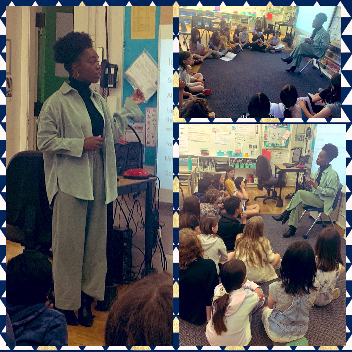 mrshaghani's tweet photo. A beautiful and inspiring morning in room 203! 🌟 Big snaps to @Keoshaloveee 💖 and @NiaCentre for bringing the art of spoken word and poetry to us. Ss were so engaged and shared fabulous poems! @AllenbyPS_TDSB #poetrycommunity https://t.co/lOoVPmTZiL