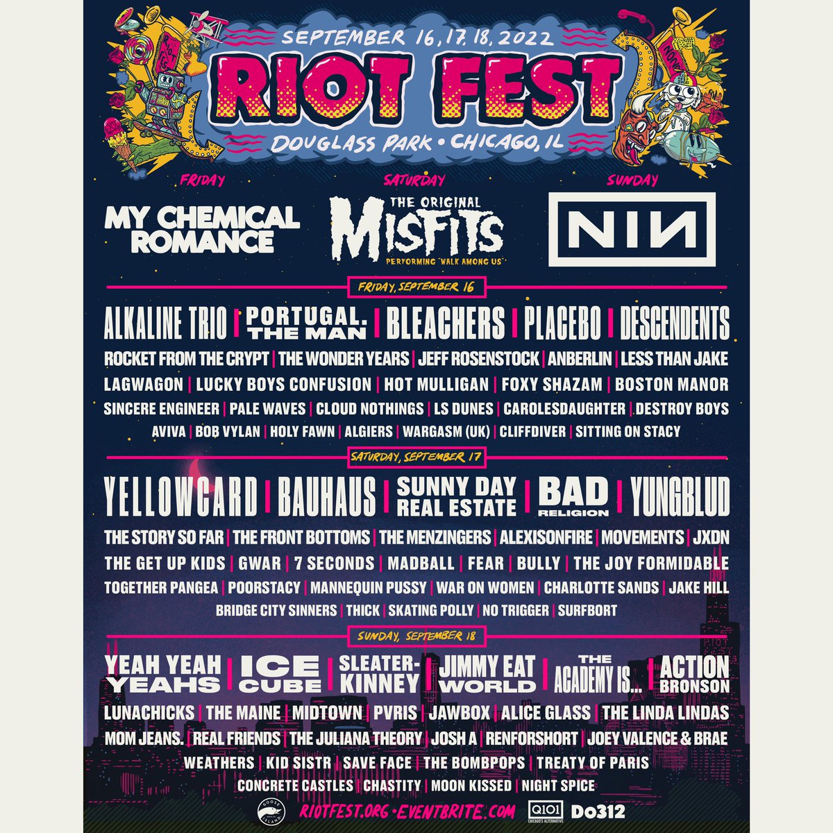 We’ll be rioting at riot fest!!!! Get your tickets here! bit.ly/3MYYqKC #riotfest
