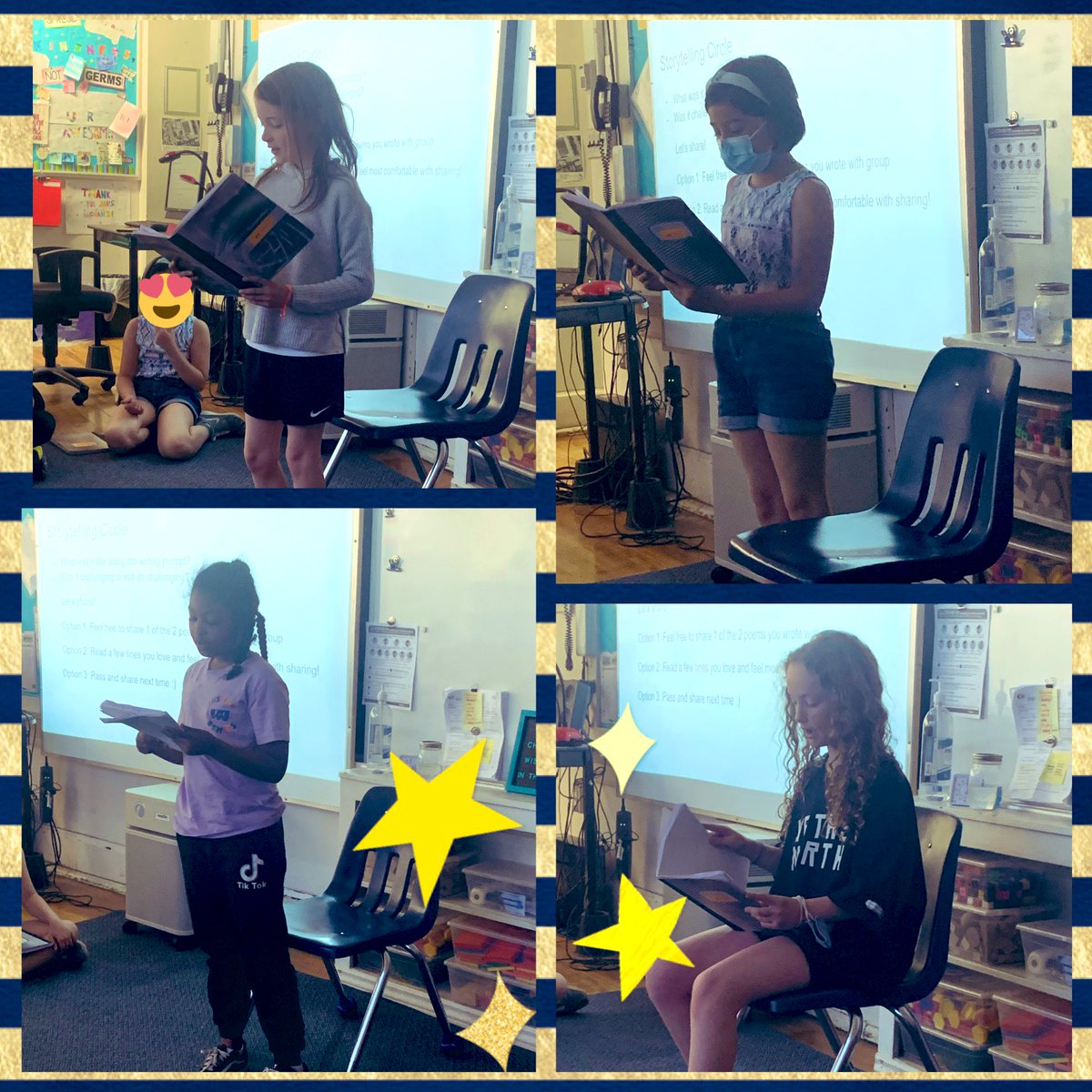 mrshaghani's tweet photo. A beautiful and inspiring morning in room 203! 🌟 Big snaps to @Keoshaloveee 💖 and @NiaCentre for bringing the art of spoken word and poetry to us. Ss were so engaged and shared fabulous poems! @AllenbyPS_TDSB #poetrycommunity https://t.co/lOoVPmTZiL