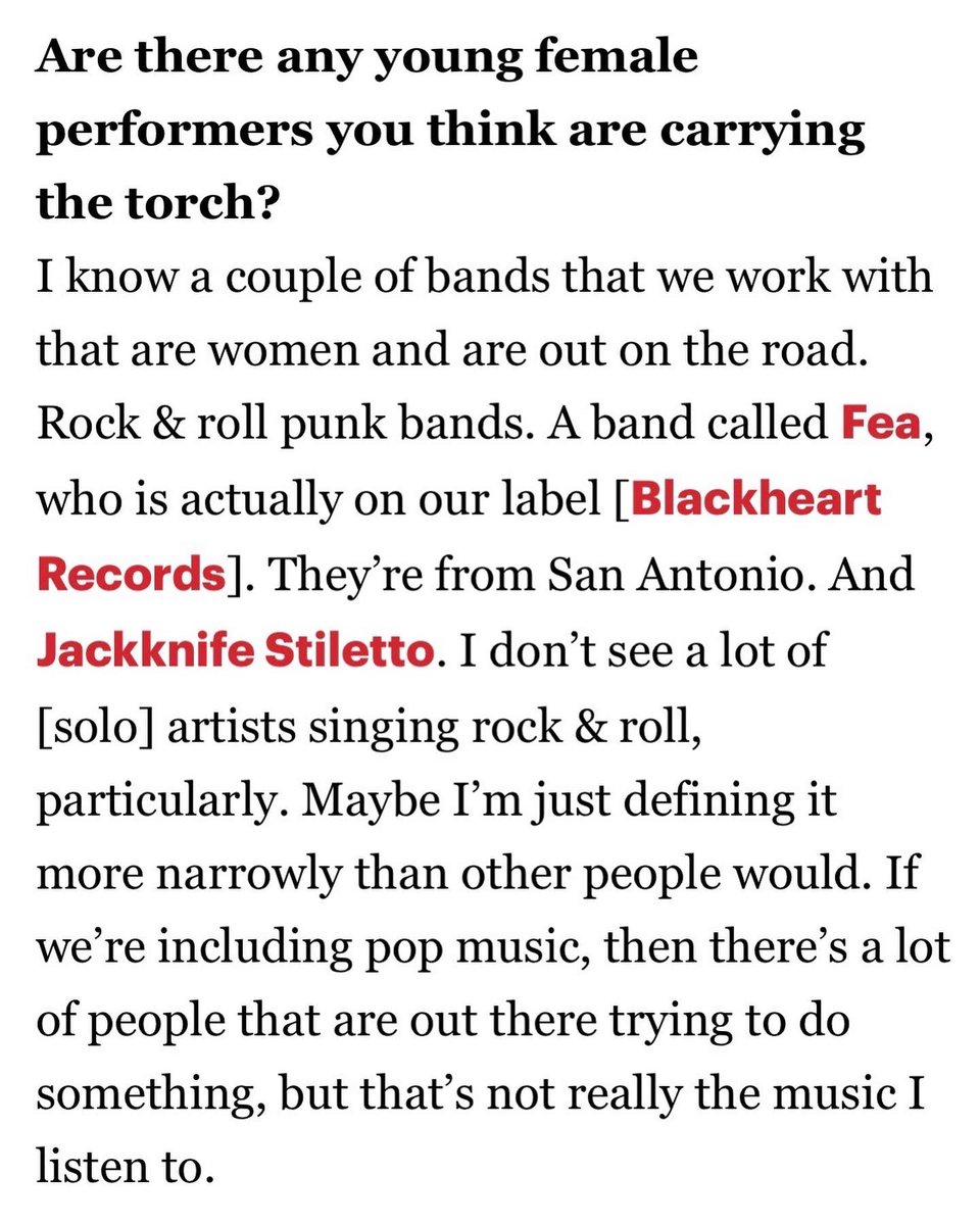 JknifeStiletto's tweet photo. Awesome article in @RollingStone with Joan Jett! Thanks for giving us a shoutout!! 🖤💥🖤 #blackheartrecords 

Link: https://t.co/g6wKGBegpo https://t.co/2TwI3tYYlg