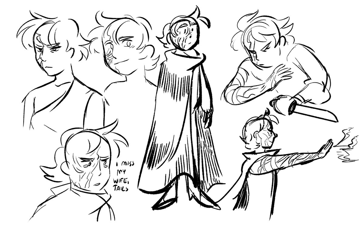 and some additional cooldown doodles of her from last night! 