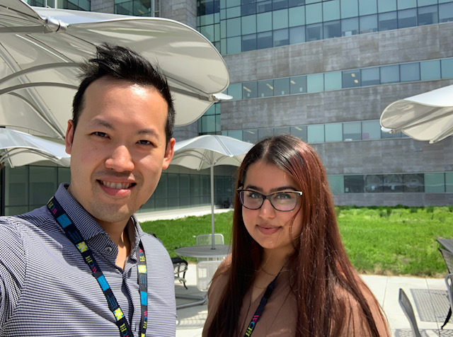 DavidLimMD's tweet photo. It was a pleasure meeting @SimranSandhu17_, our @WCHResearch summer student, and giving her a tour of our beautiful @WCHospital.

Simran will be studying our outcomes after breast surgery &amp; #breast reconstruction. @DrJohnSemple @tdcil @DavidUrbachMD @DrRulanParekh @jemd1 @UofTGSx https://t.co/ymOhGqAxBU