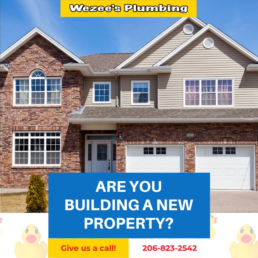 WezeesPlumbing's tweet photo. Building a new property is an exciting and challenging project!

If your project includes plumbing, be sure to call a professional to get it done right. Many challenges come with plumbing, and Weezee's Plumbing is here to help you meet them all! 

https://t.co/oE790k1T0F https://t.co/bVAh0zyxA8