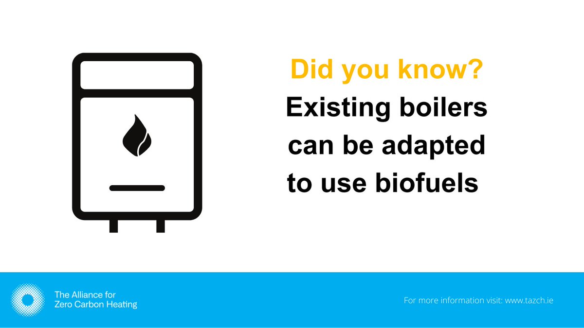 tazchireland's tweet photo. Existing #boilers can be adapted to use #biofuels which have been shown to reduce #heating emissions by up to 86%! 
#lowcarbon #fuel #innovation https://t.co/2Zrnl6nfgn