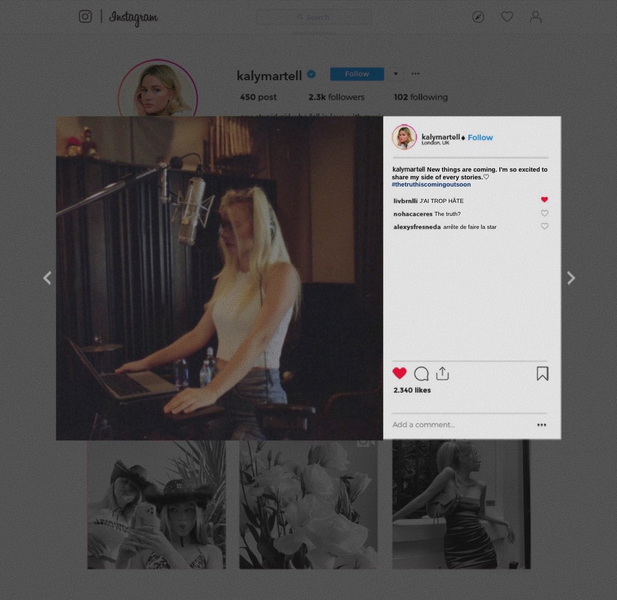 ⠀ 

               @ kalymartell : JUST POSTED ! ✧ 

          “something is coming really soon.♡” 

⠀