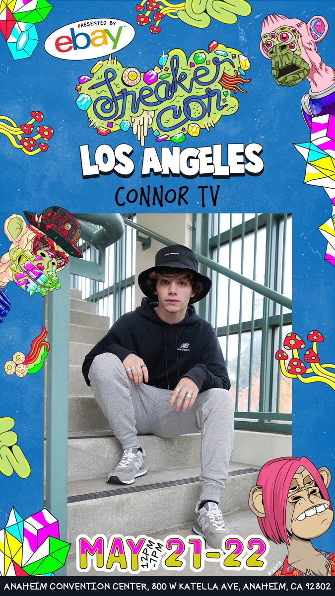 I’ll be at <a href="/SneakerCon/">Sneaker Con</a> LA. Come say hi! #sneakers #BoredApe #sneakercon #BAYC