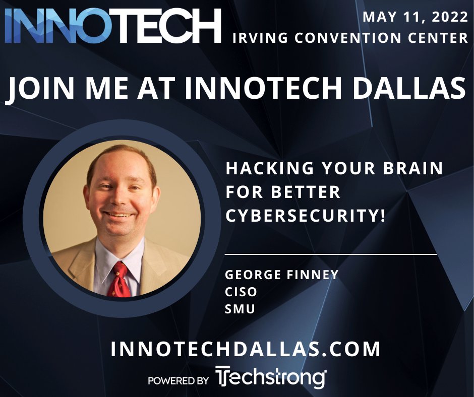 TechstrongTV's tweet image. 🔴  LIVE at #InnoTechDFW: We’re sitting down with George Finney ahead of his session on the science behind habits and how they can help make effective security possible.

Stream live: techstrong.tv