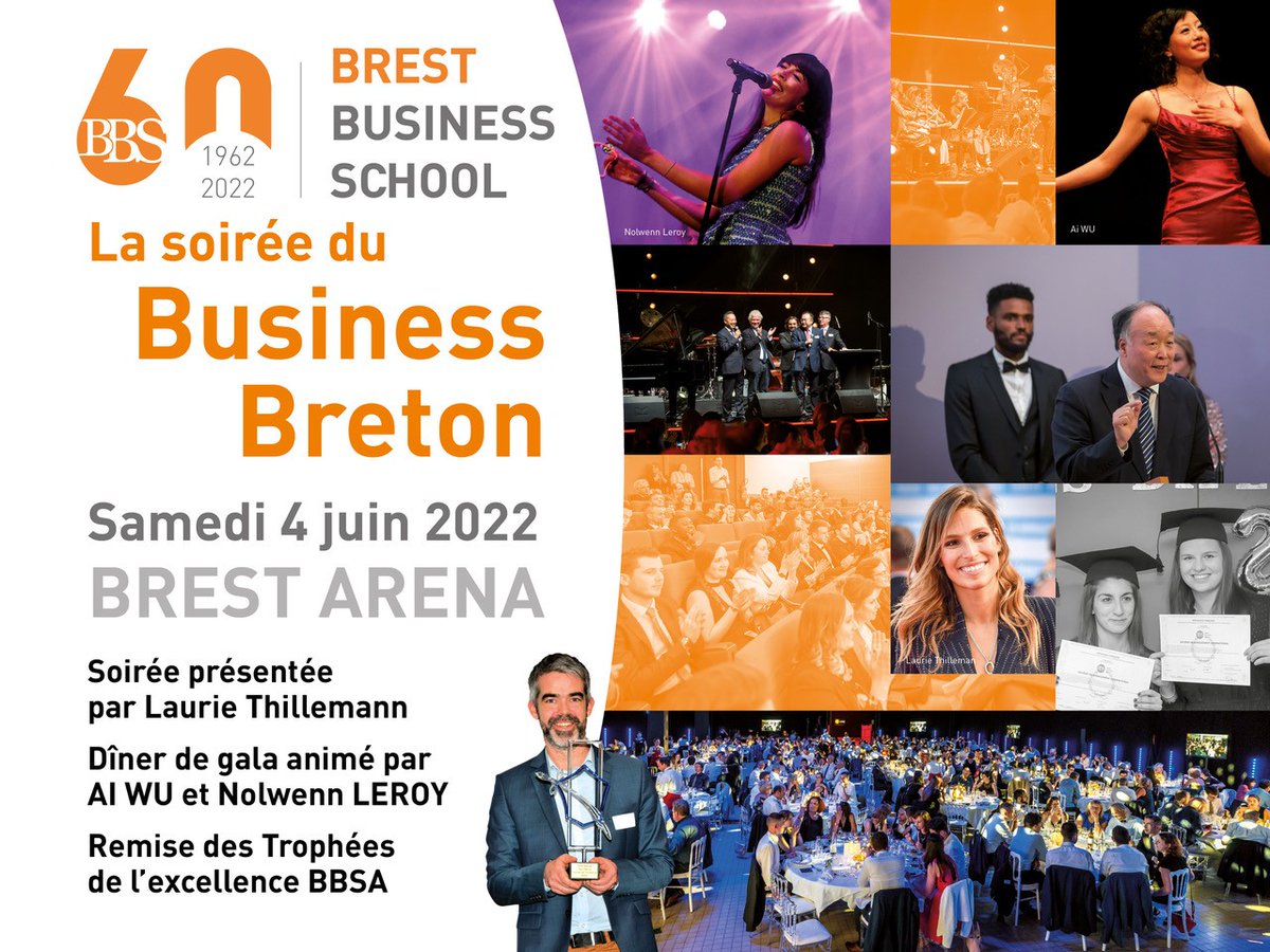 Gala des 60 ans de Brest Business School - La soirée du Business Breton !
Diplômés de l'école ou collaborateurs d'une entreprise locale, participez à cette soirée anniversaire exceptionnelle avec vos amis et le réseau économique breton.
Inscription ▶️my.weezevent.com/60-ans-brest-b…