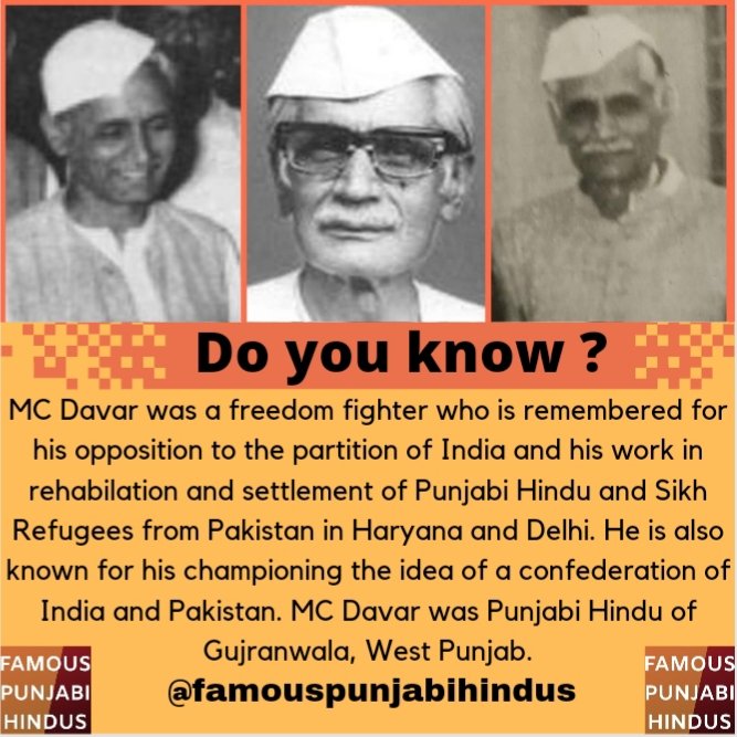 FamePunjabHindu's tweet photo. MC Davar - Famous Indian freedom fighter
#mcdavar #arora #gujranwala #punjab #punjabi #punjabis #punjabihindu #hindupunjabi #famouspunjabihindus #freedomfighter #partitionofindia1947 https://t.co/U1h6hvjFtY