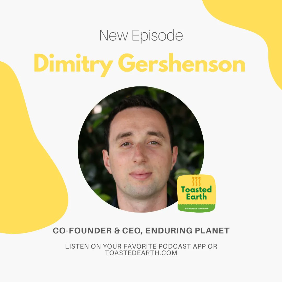 Episode 31 of Toasted Earth featuring Dimitry Gershenson, Co-Founder and CEO of <a href="/enduring_planet/">Enduring Planet</a>, is now available! Enduring Planet provides hassle-free growth capital to climate entrepreneurs. Tune in at buff.ly/3w6RN06 or your favorite podcast app! #climatefinance