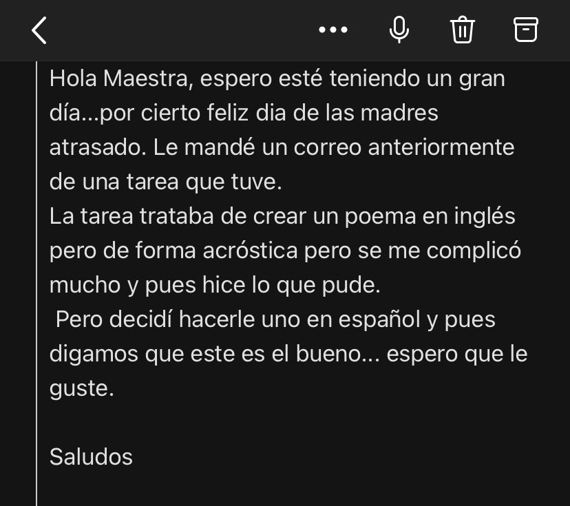 cpruvalcaba's tweet photo. Aww 😭 que bonito, una ex alumna me mandó esto ahorita... #proudteacher #ruvalcabasclass #spanishteacher https://t.co/6UIbT3L6ES