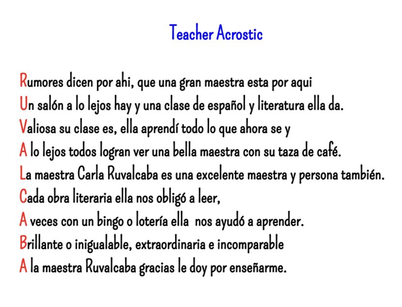Aww 😭 que bonito, una ex alumna me mandó esto ahorita... #proudteacher #ruvalcabasclass #spanishteacher