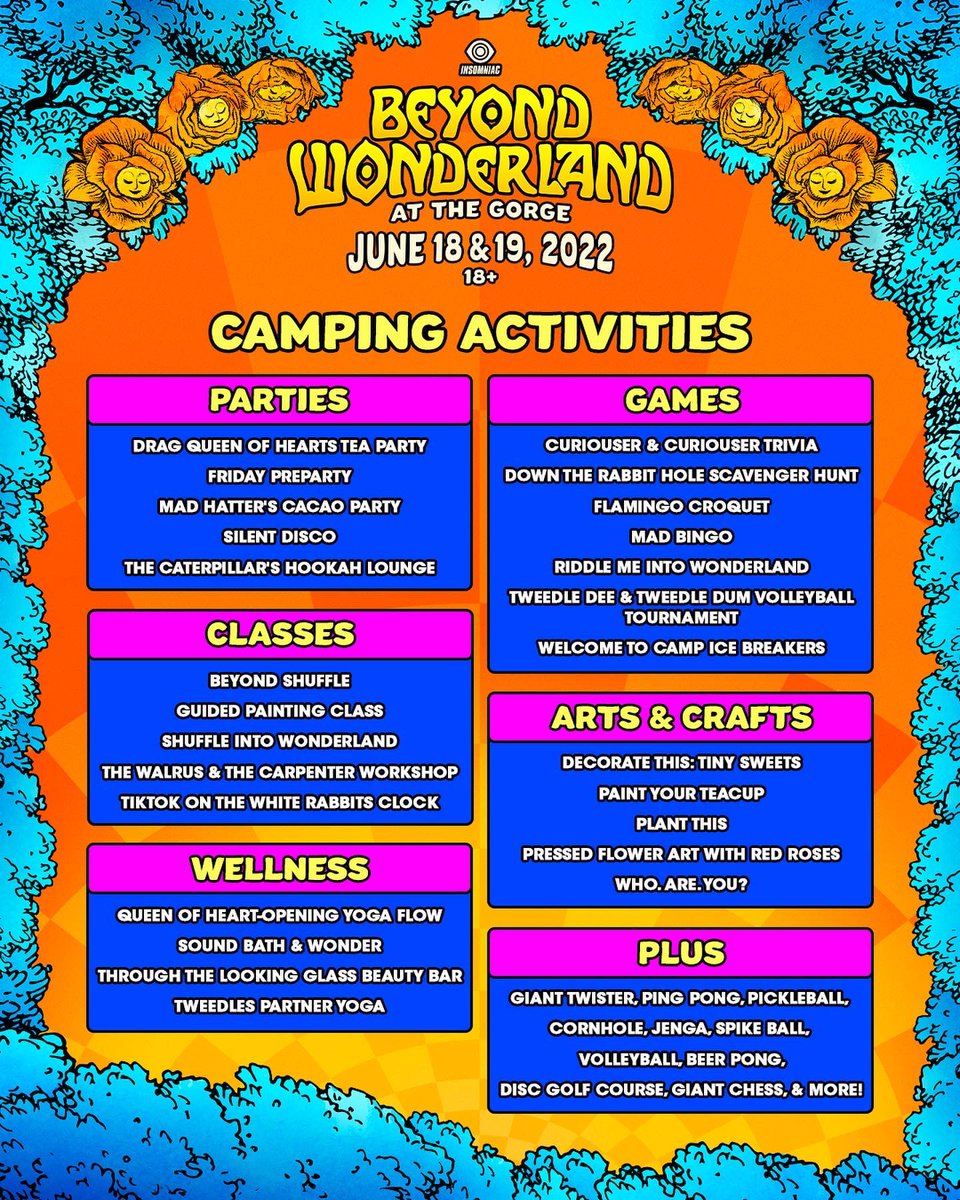 2022 Beyond Wonderland Gorge map