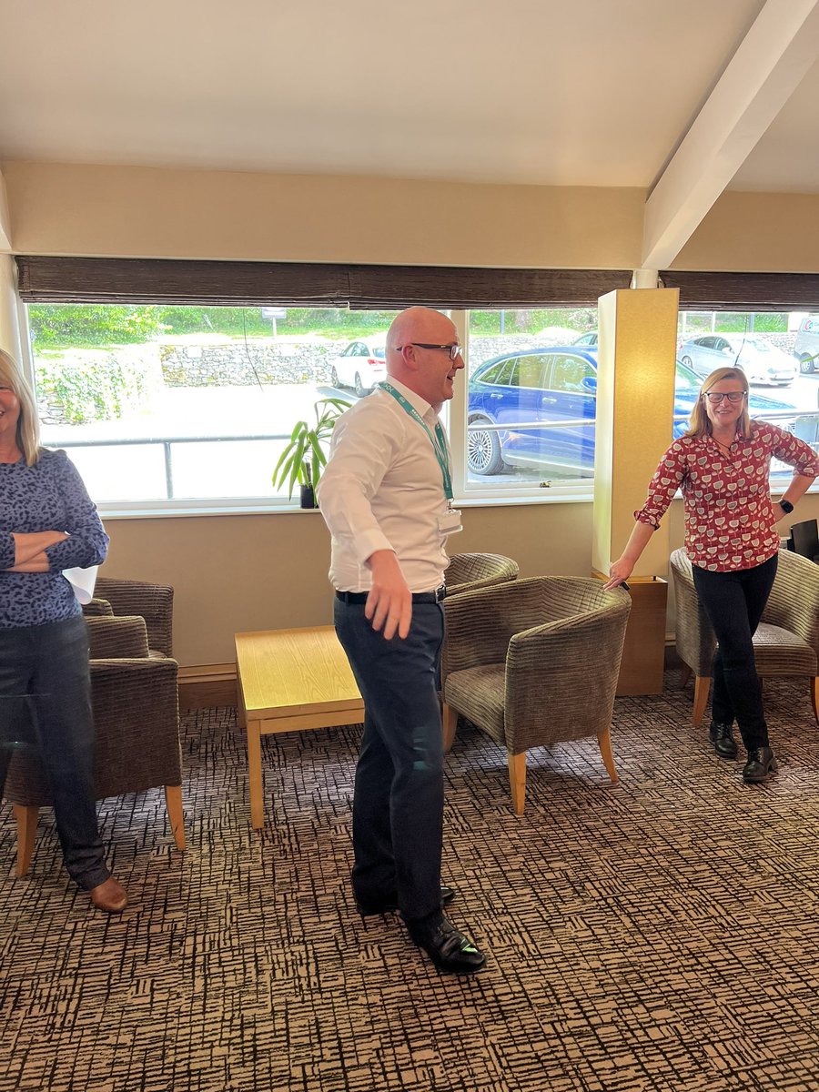 suziharts1's tweet photo. Leadership day finished with a great discussion developing our Performance Accountability Framework @UHMBT Connecting face to face was great lovely to see everyone does have legs! Lots of hard work with a bit of fun @aaroncumminsNHS impersonating Chris #iwilldoanythingtowin ! https://t.co/RHTqQSVHtS