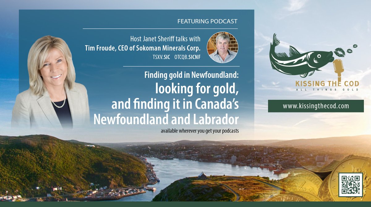 mine_in_america's tweet photo. Available Now!

Kissing the Cod's debut episode featuring Tim Froude, CEO of Sokoman Minerals. In this episode, Janet and Tim discuss the current state of Newfoundland's gold rush as well as the early days of gold mining in Newfoundland. Please visit https://t.co/6v2DCcYA0w t ... https://t.co/PiIVDFU5kF