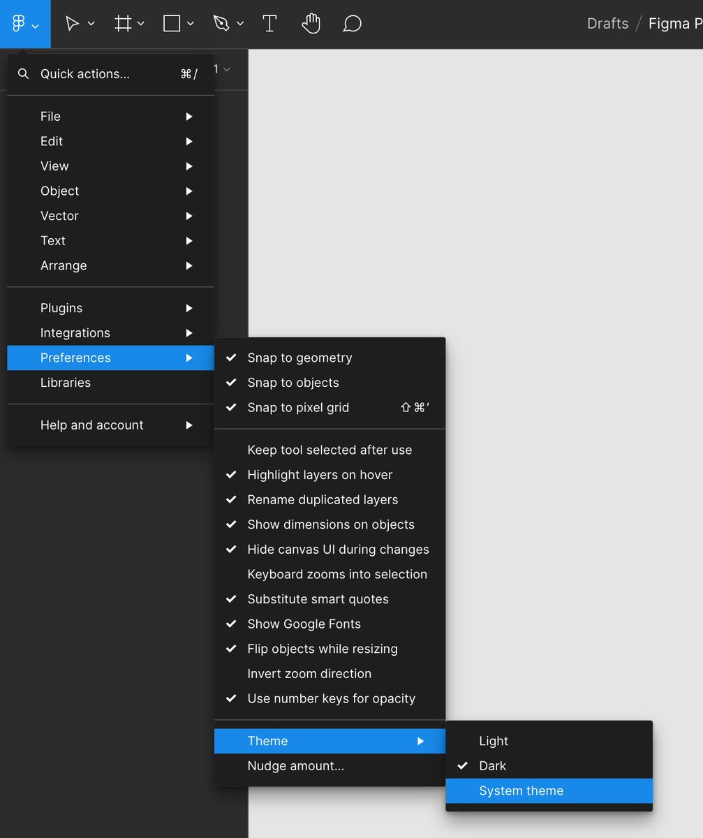 calebnance's tweet photo. to switch to Dark Mode on Figma https://t.co/KHQyXL8FGG