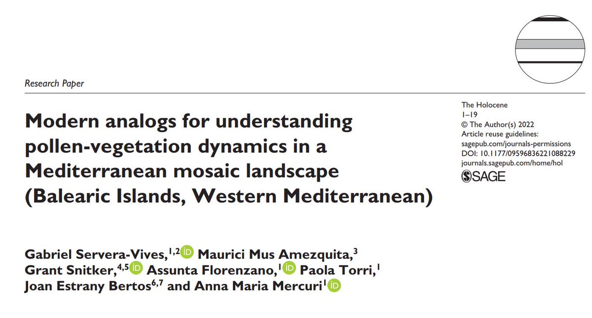 OleaProject's tweet image. We are very happy to share our new paper on modern pollen analogs from the Balearic Islands: journals.sagepub.com/doi/full/10.11… @HoloceneJ @MSCActions  @UNIMORE_univ @UIBuniversitat #pollen #modernanalogues #palynology