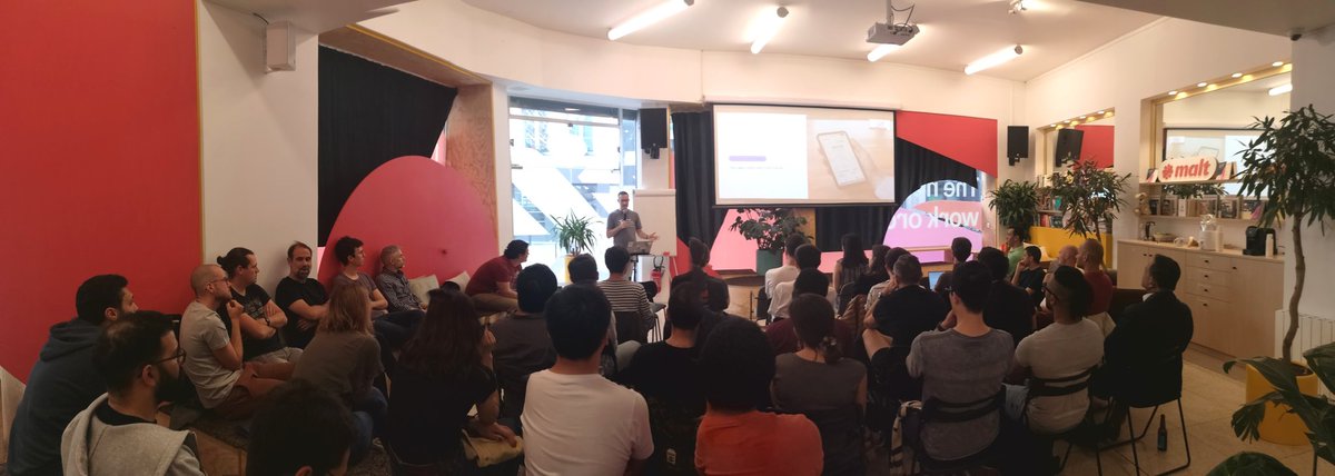 un grand merci à <a href="/glaforge/">Guillaume Laforge</a> et <a href="/clementbosc_/">Clément Bosc Λ\:</a> pour leurs présentations très intéressantes hier soir chez <a href="/Malt_France/">Malt</a> au meetup du #GDG Cloud Paris #workflows #firestore #bigquery