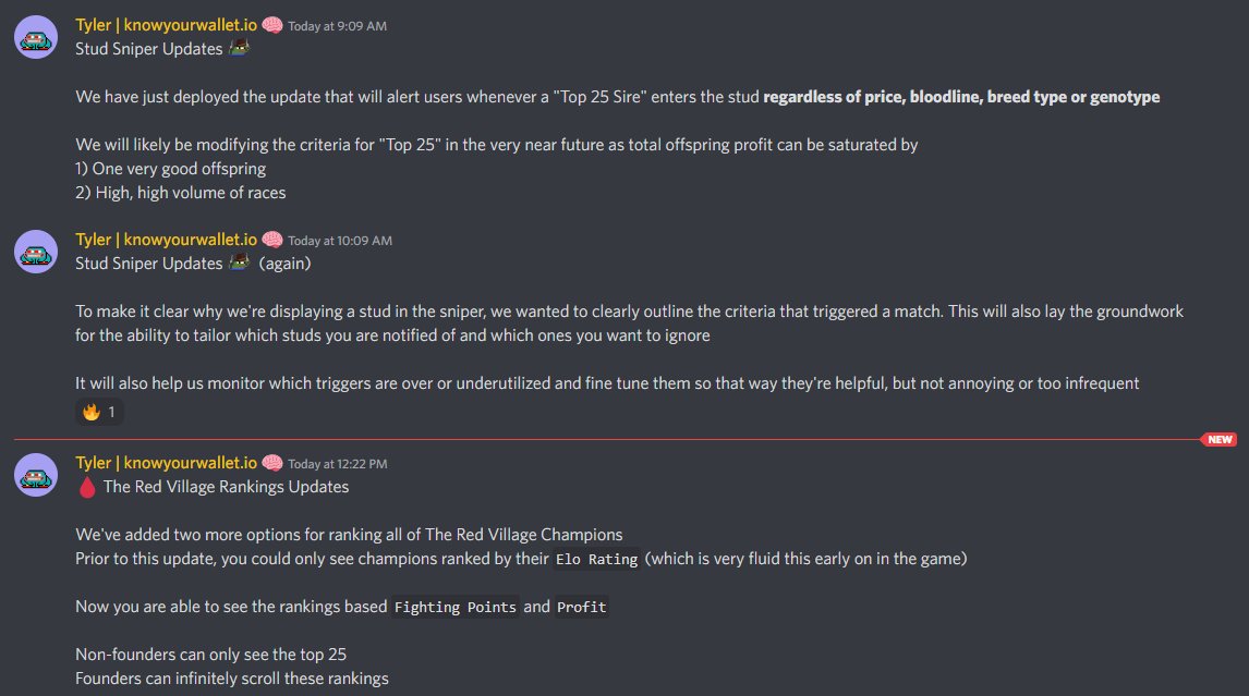 Non. Stop. Grinding. For. Founders.

More features added to the <a href="/zed_run/">zed_run</a> Stud Sniper and <a href="/TheRedVillage/">THE RED VILLAGE</a> suite.

Mint now: mint.knowyourwallet.io